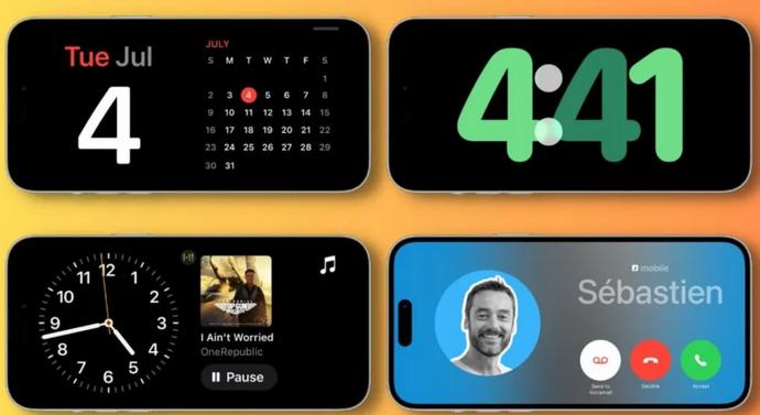 右江苹果手机维修分享iOS17横屏充电待机显示有什么好处 