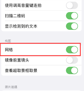 右江苹果手机维修网点分享iPhone如何开启九宫格构图功能 