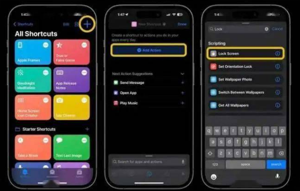 右江苹果14锁屏维修店分享iPhone14升级iOS16.4后如何创建锁屏快捷方式 